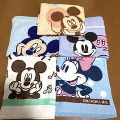 非売品　ディズニー キャラクタータオル 5枚セットのサムネイル