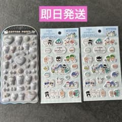 산리오 키티 코튼 퍼피 시로탄 하피 만부이 씰 세트