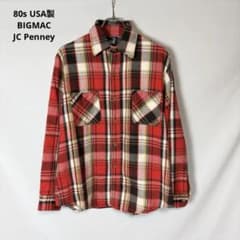 80s USA製 BIGMAC JC Penney ヘビーネルシャツ M - メルカリ