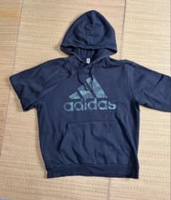 adidas メンズ パーカー ブラック カモフラロゴのサムネイル