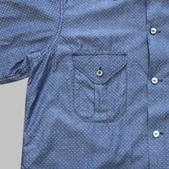 POST O'ALLS シャンブレー　半袖シャツ ドット柄 日本製 M POST O'ALLS シャンブレー 半袖シャツ ドット柄 日本製 M - メルカリ