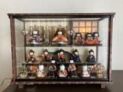 引き取り限定（または着払い）】竜光作雛人形セット ガラスケース付き