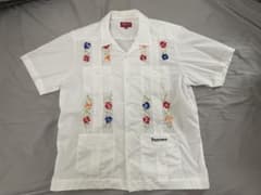 Supreme 19SS Flowers Guayabera Shirt 白 M - メルカリ