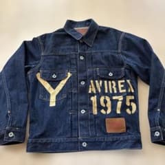 AVIREX 1975 ✖️ヤマネコラボ　デニムジャケット Gジャン AVIREX 1975 ✖️ヤマネコラボ デニムジャケット Gジャン - メルカリ
