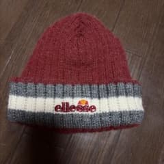 ellesse ニット帽 ボルドー グレーのサムネイル