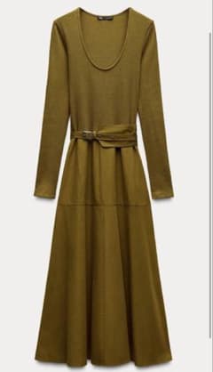ZARA マッチングディテール＆バックル ワンピースのサムネイル