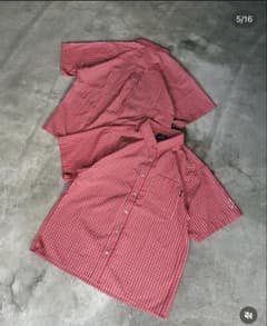 Belvet Star Logo Check Shirt 赤 Lサイズ - メルカリ