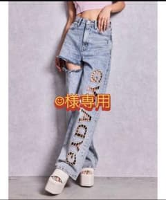 GYDA ロゴカットアウト デニムパンツのサムネイル