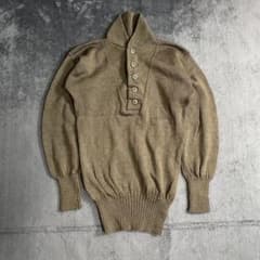 90s US ARMY ジープセーター　アクリルニット　ヘンリーネックのサムネイル