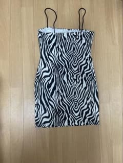 ゼブラ柄タイトキャミワンピースのサムネイル