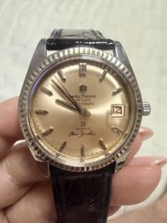 超美品】30周年モデルWaltham 自動巻き時計 ゴールドダイヤル 39mm 