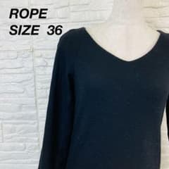 ROPE ロペ Vネック ワンピース ブラック サイズ36