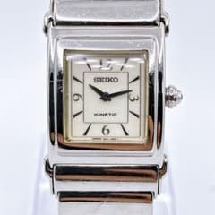 SEIKO KINETIC 1M20-5B00 1998年製 スクエア 稼働品 - メルカリ