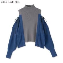 肩開きニットプルオーバー 田中れいな×CECIL McBEE ギャル 平成