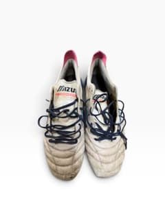 MIZUNO 限定色 モレリアNEO ⅣAG サッカースパイク 白 ネイビーのサムネイル