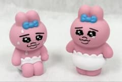 おぱんちゅうさぎ ミニフィギュア 2体セット マスコット ピンク 置物