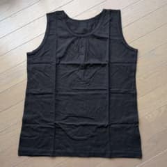 綿100% タンクトップ ブラック LLサイズのサムネイル