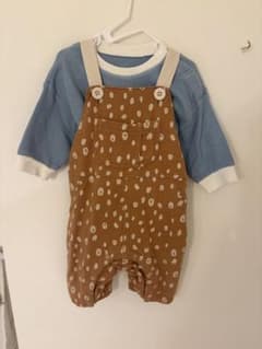 【BREEZE】ブリーズ ベビー服 70 セットアップ サロペット バンビ耳のサムネイル