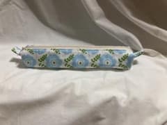 ハンドメイド ペンケース 花柄 水色のサムネイル