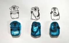 消しゴムはんこ 3つセット ペンギンの夏のサムネイル