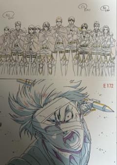 進撃の巨人 完結編 入場者特典 複製原画ポストカード 2枚セット リヴァイのサムネイル