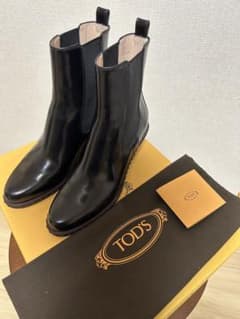 TOD’S トッズ サイドゴアブーツ ブラウンブラック レザー レディースのサムネイル