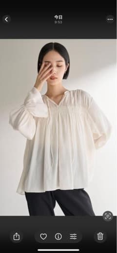 訳あり　UNFILO 【洗える】ドビーデシン ブラウス　 Sのサムネイル