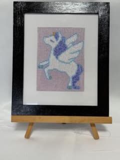 ビーズ織絵画 あの日見た夢 ハンドメイド 額・化粧箱付きのサムネイル