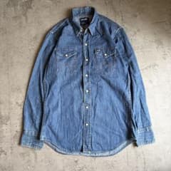 Wrangler 랭글러 데님 셔츠 웨스턴 셔츠 긴팔 M 스냅