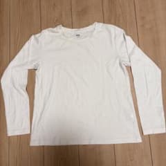 UNIQLO ユニクロ レディース 長袖Tシャツ ホワイト 白 シンプル 無地のサムネイル