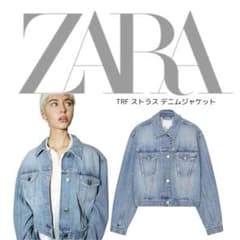 ZARA】M: TRF ストラス デニムジャケット 8197/079/400 - メルカリ