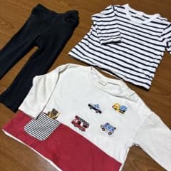 SIMPLE FREE 長袖カットソー 80cm 2枚セットのサムネイル