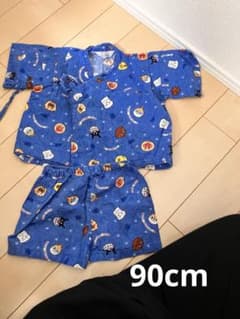 アンパンマン 甚平 90cm 青　男の子　夏　お祭りのサムネイル