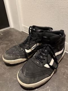 VANS V8615 28.5cmハイカットスニーカー ブラック 黒白ラインのサムネイル