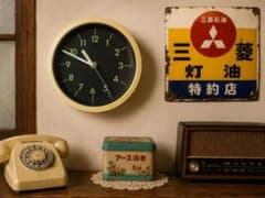 쇼와 58 년제 CITIZEN 걸 시계 레트로 팝 동작 품 약 28cm 두께 4.5cm