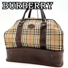 BURBERRY Nova Check Boston Bag Golf Bag Large Capacity