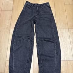 バギーワイドデニムパンツ　ブラックのサムネイル