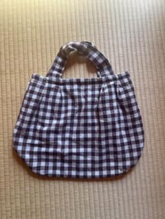 ハンドメイド ギンガムチェック トートバッグのサムネイル
