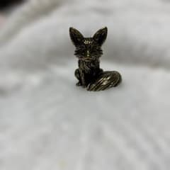 狐 真鍮製 置物 金属工芸のサムネイル