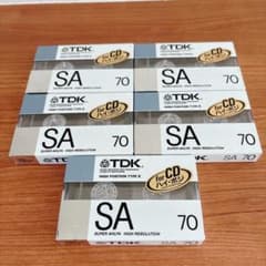 未使用品　TDK SA 70 カセットテープ 5本セットのサムネイル