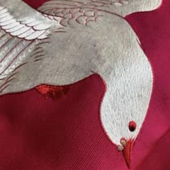 アンティーク名古屋帯 鳩の刺繍 正絹 大正ロマン 上質 N6-132 - メルカリ