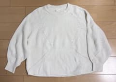 H&M ホワイト ニット セーター 長袖のサムネイル