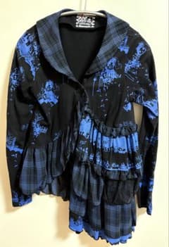 HANGRY&ANGRY アウター 青×黒 美品 /夹克，蓝黑配色，成色极佳 - メルカリ