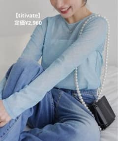 【titivate】クルーネックラメシアートップスのサムネイル
