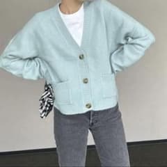 ユニクロ UNIQLOスフレヤーンショートカーディガン M