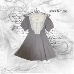 axes femme POETIQUE フリル リボン ミニワンピースのサムネイル