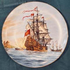HMS Royal Sovereign 飾り皿 帆船 アンティークのサムネイル