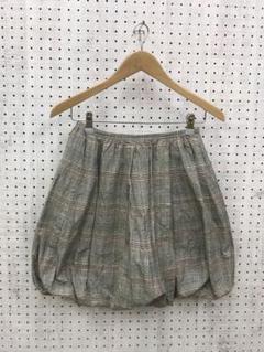 シズニルック　クリーンガールvibes古着　グレンチェックバルーンミニスカート