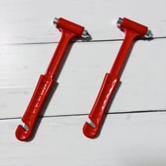 緊急脱出用ハンマー 車載用 シートベルトカッター付 2本セットのサムネイル