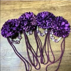 可愛い花形　カーテン留め　2セットのサムネイル